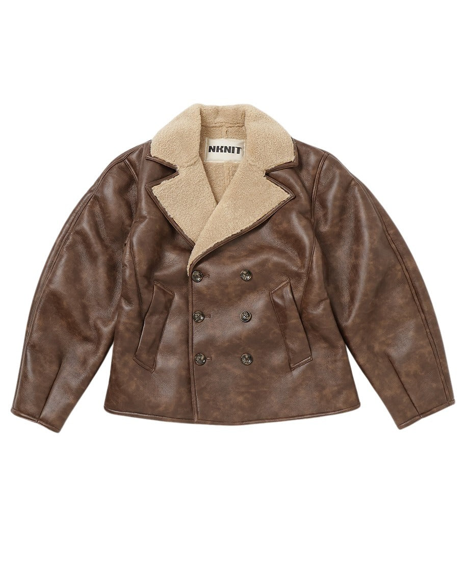 ジャケット・アウター nknit vegan mouton shaped jacket vegan mouton shaped jacket – NKNIT