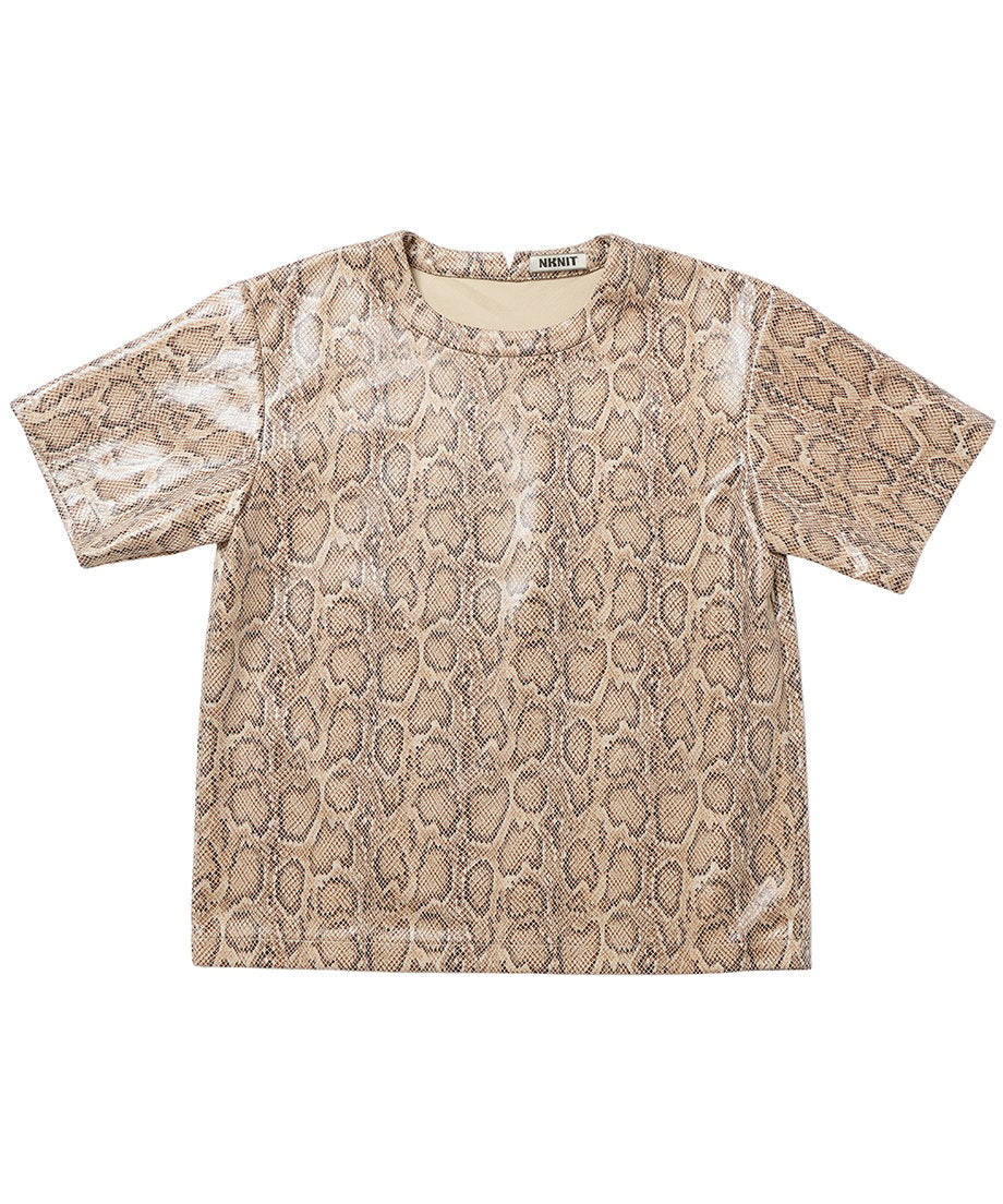 vegan leather big T-shirt_5