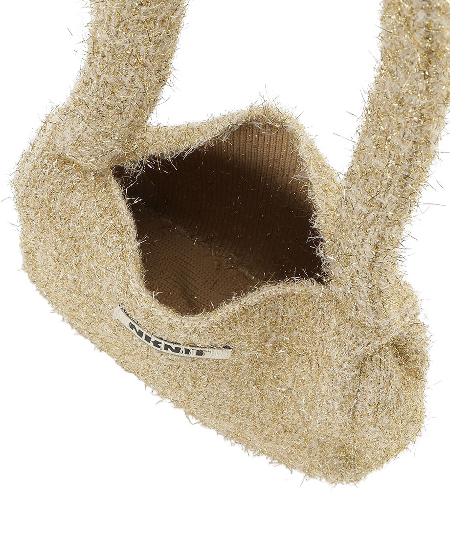 nknit kira kira hand bag ブラック kirakira hand KNITTING bag | NKNIT