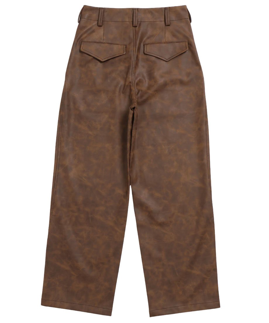 vegan leather wide pants_12