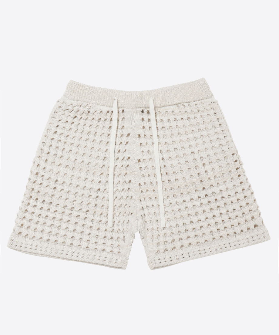 cotton mesh knit short pants_5