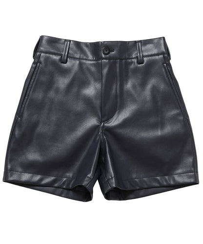 vegan leather short pants_7
