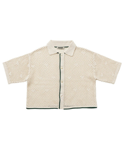 mesh♡ pattern KNIT shirt_2