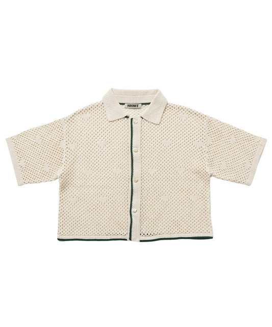 mesh♡ pattern KNIT shirt_2