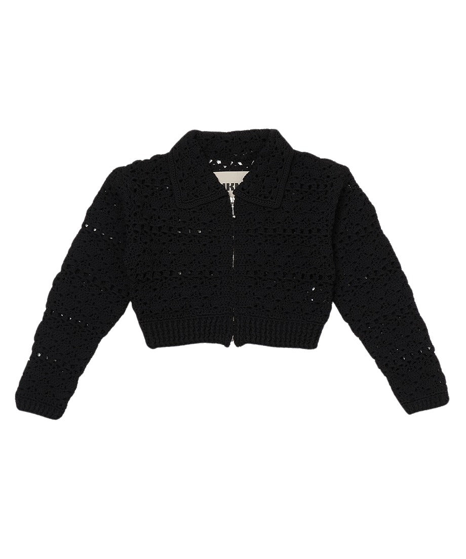 NKNIT crochet KNIT zip cardigan サイズ② crochet KNIT zip cardigan – NKNIT