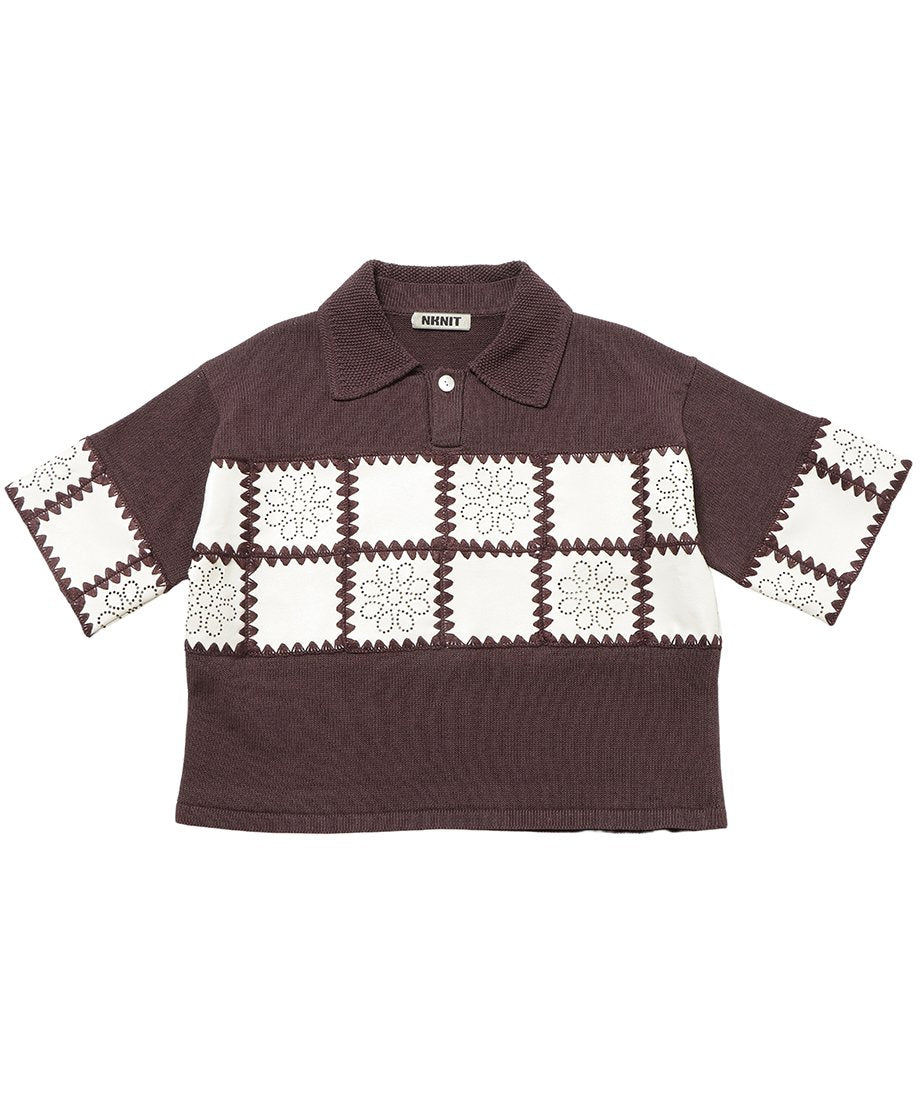 vegan leather/KNIT  shirt_6