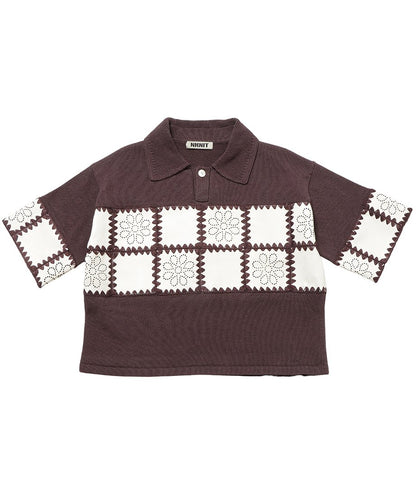 vegan leather/KNIT  shirt_6