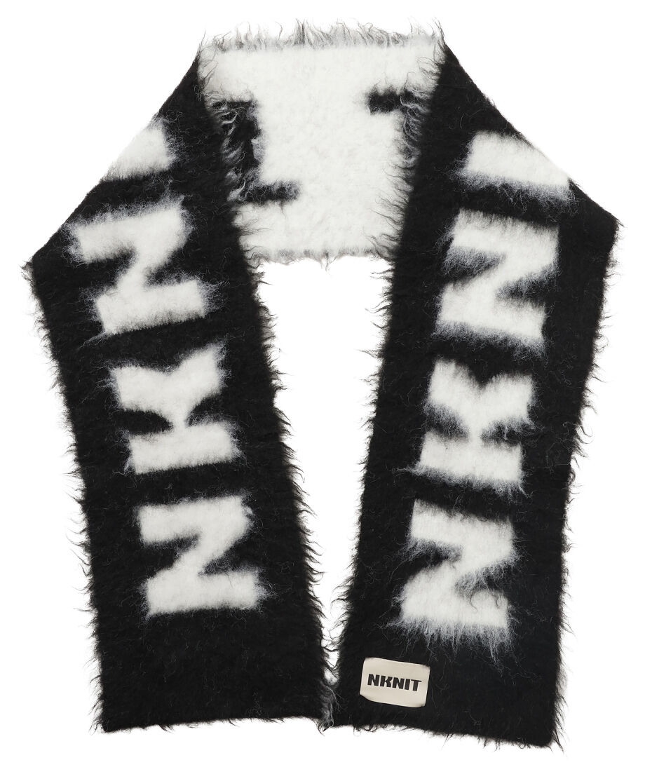 shaggy logo KNIT long scarf_7