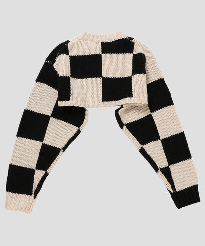 short checkered KNIT_7