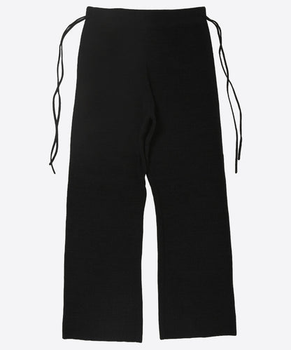 paper mix side string knit pants_3