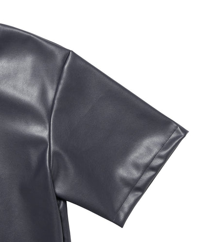 vegan leather big T-shirt_15