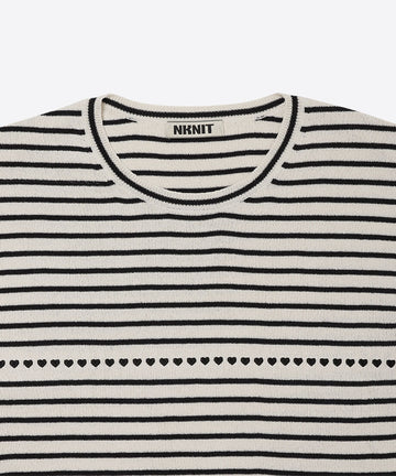 paper mix pattern knit T-shirt♡ – NKNIT