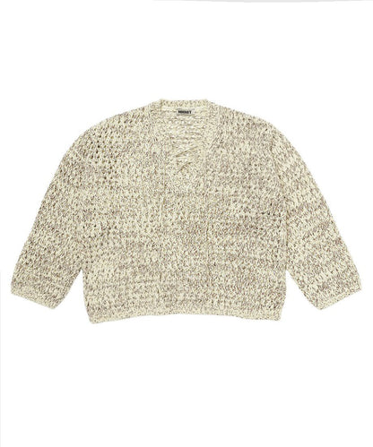 mix color lace up KNIT_3