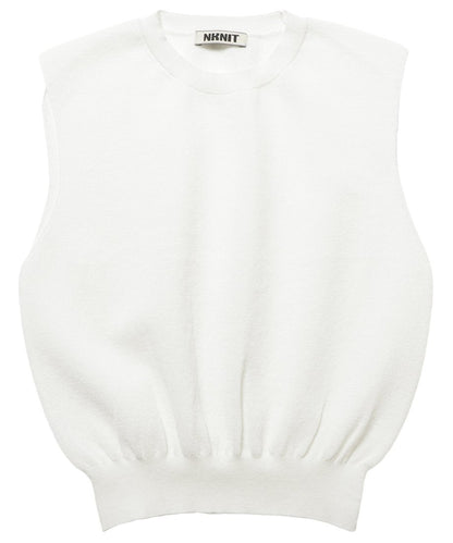 linen mix KNIT vest_7