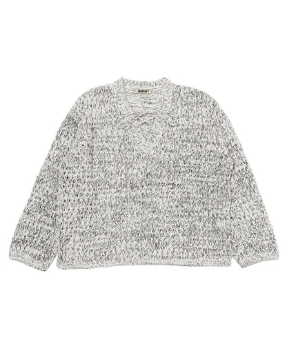 mix color lace up KNIT_2