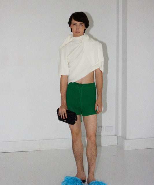 paper mix KNIT shorts_1