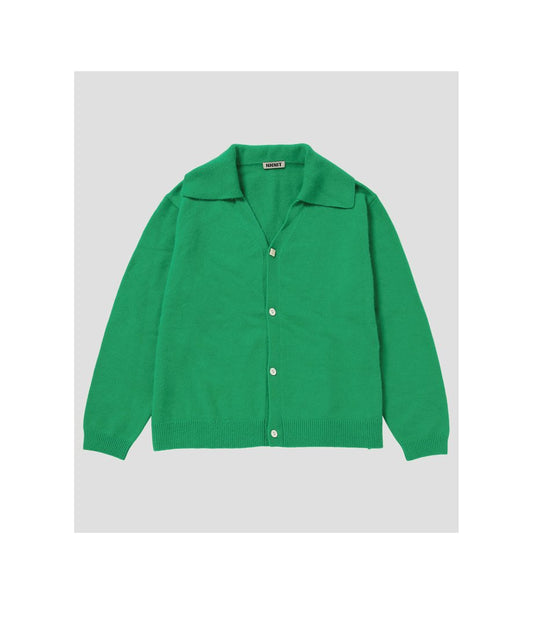 raccoon mix collar KNIT cardigan_2
