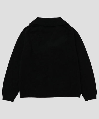 raccoon mix collar KNIT cardigan_8