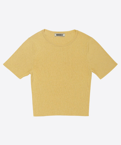 paper mix mini knit T-shirt_5