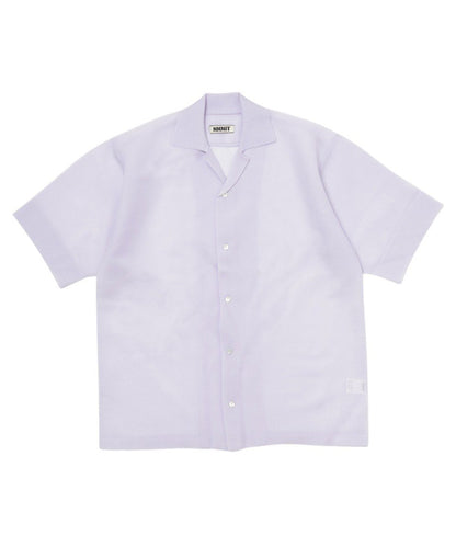 sheer KNIT open collar shirt_7