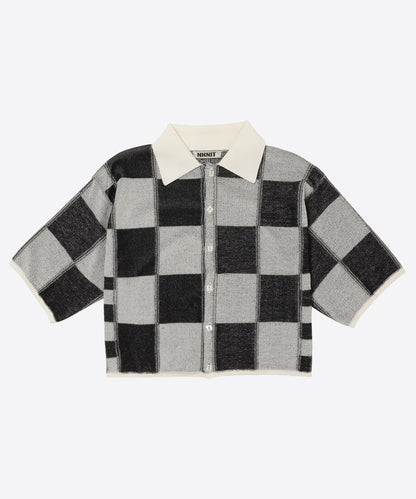 short check pattern knit shirt_3