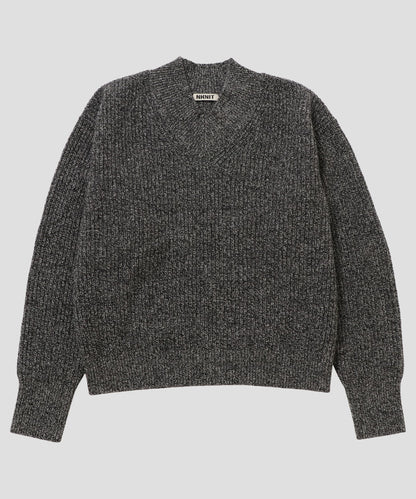 soft wool short V-neck KNIT_2