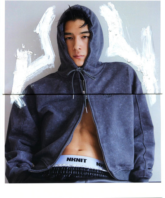 ZIP hooded sweatshirt  size②_1