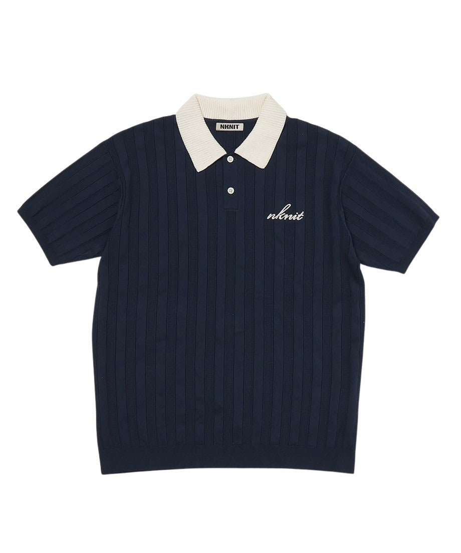 mix gauge logo KNIT shirts_3