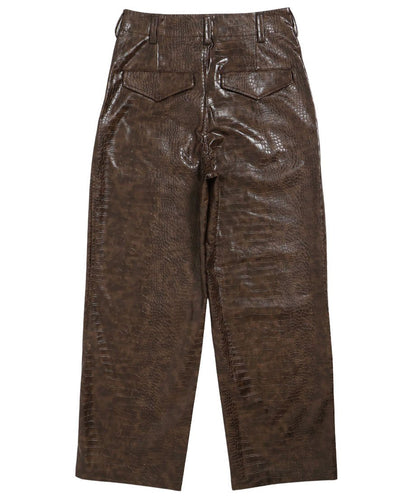 vegan leather wide pants_21