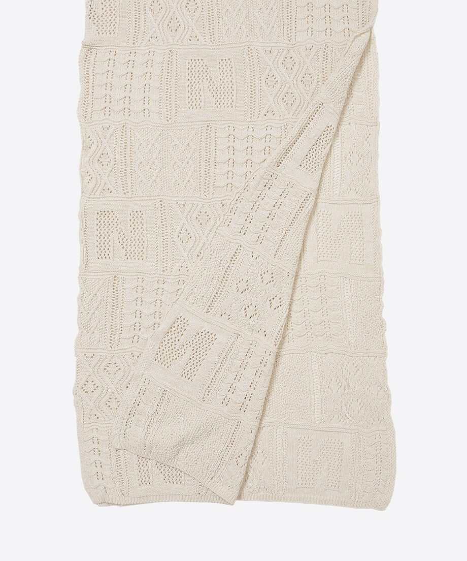 cotton mesh pattern knit dress_6