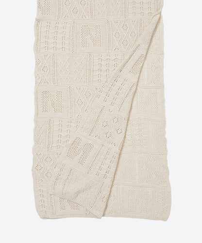 cotton mesh pattern knit dress_6