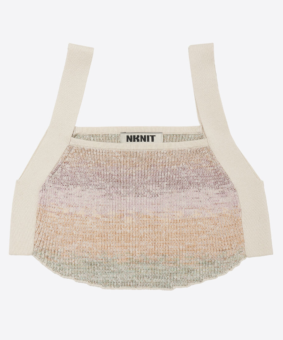 cotton rib short knit tank top_2