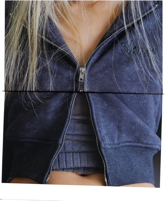 ZIP hooded sweatshirt  size①_1