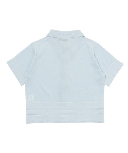 sheer wood button KNIT shirt_16