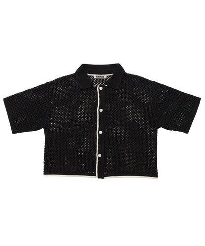 mesh♡ pattern KNIT shirt_4