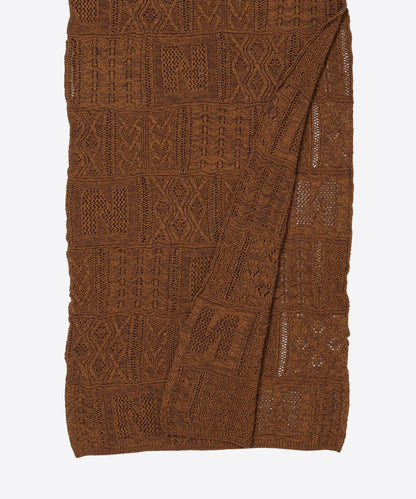 cotton mesh pattern knit dress_9