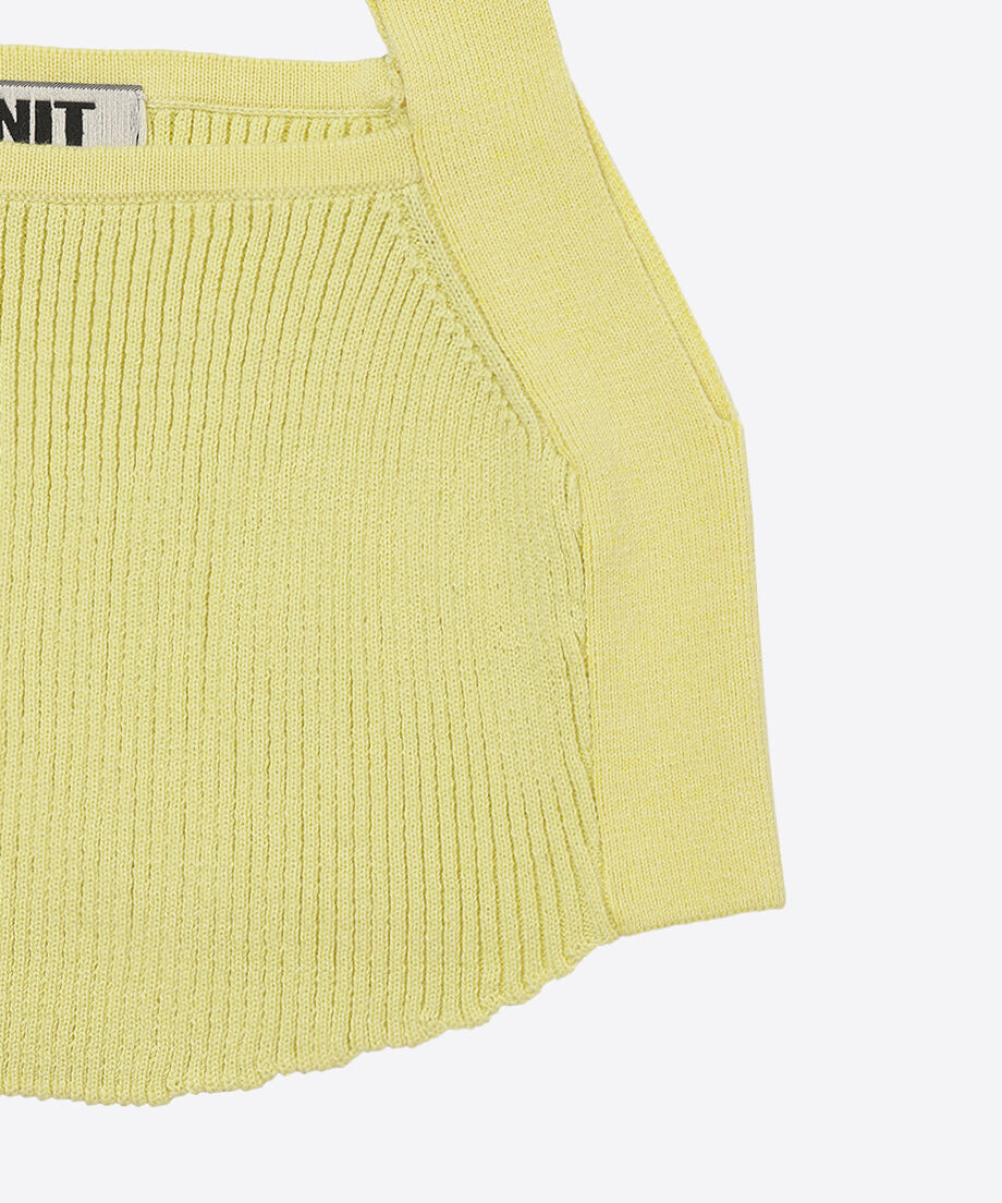 cotton rib short knit tank top_14