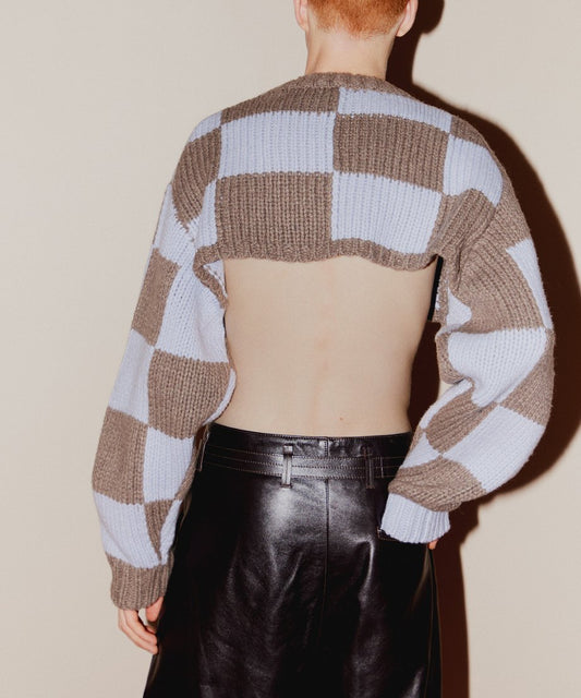 short checkered KNIT_2
