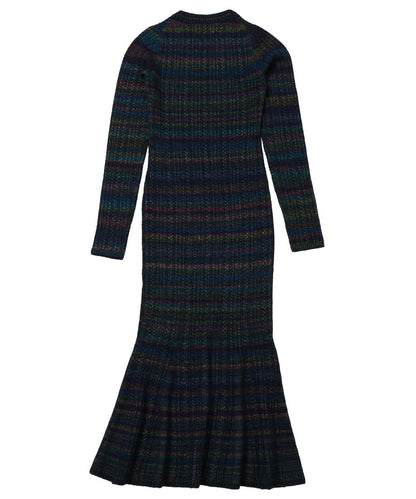 mix color tight long KNIT dress_7