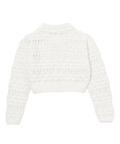 crochet KNIT zip cardigan_15