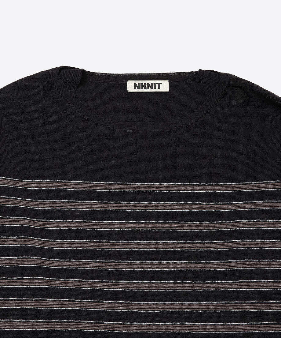 cotton nylon striped knit_8