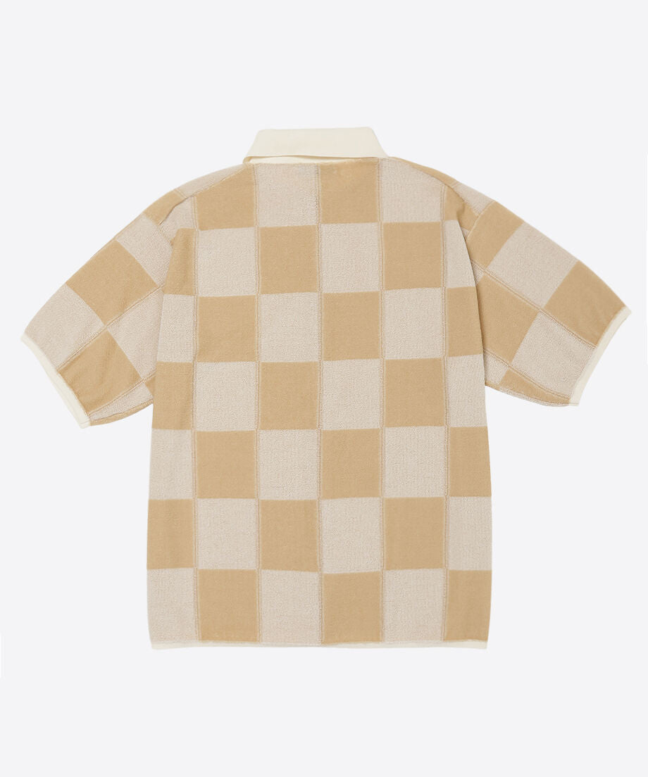 check pattern knit shirt_7