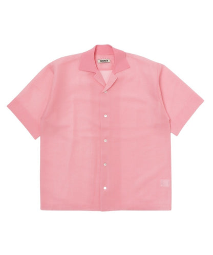 sheer KNIT open collar shirt_9