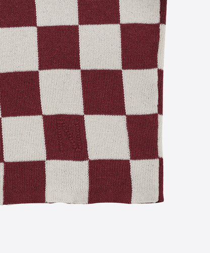 paper mix pattern knit T-shirt mini  check_4