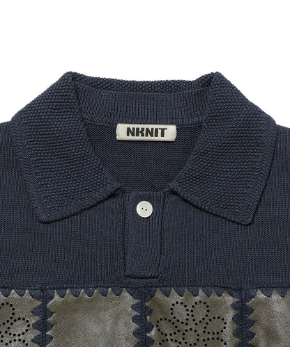 vegan leather/KNIT  shirt_12