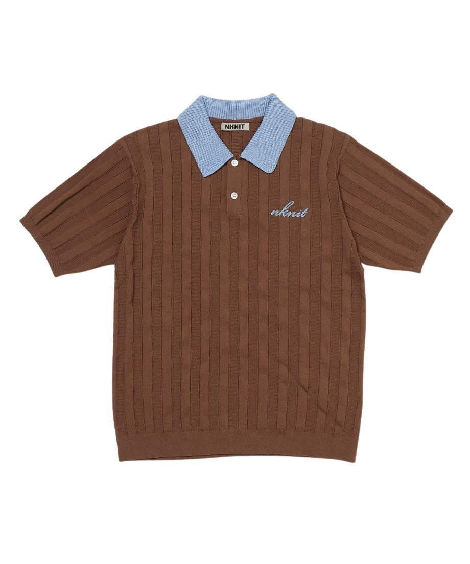 mix gauge logo KNIT shirts_4