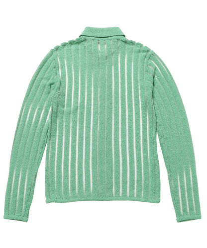 mesh stripe KNIT shirt_12