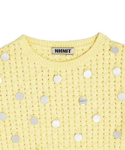 sequins bouclé KNIT mini tops_10