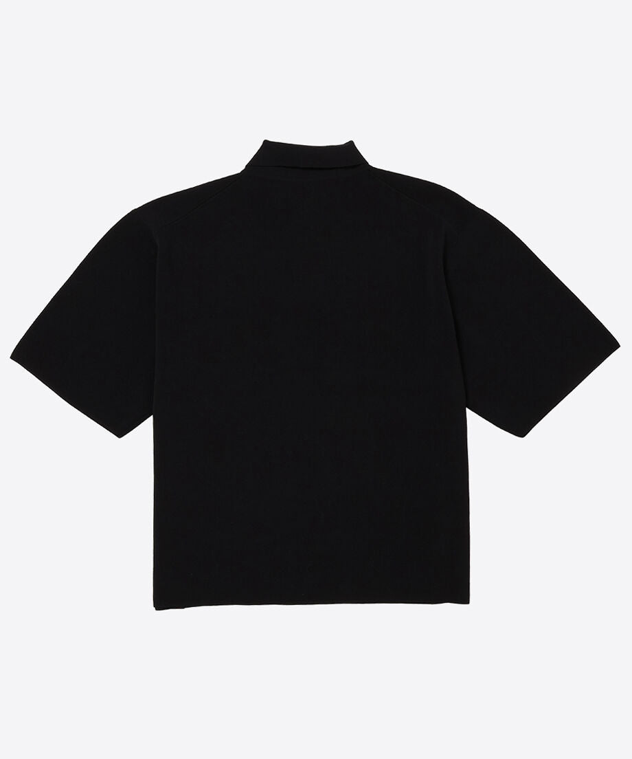 high gauge cotton mix knit polo shirt_6