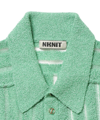 mesh stripe ling KNIT shirt_11
